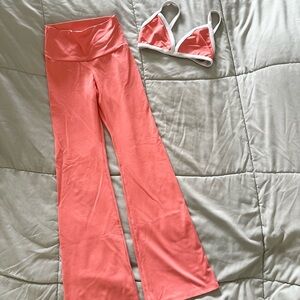 Sokali Coral Yoga Dance Set with Bra and Pants